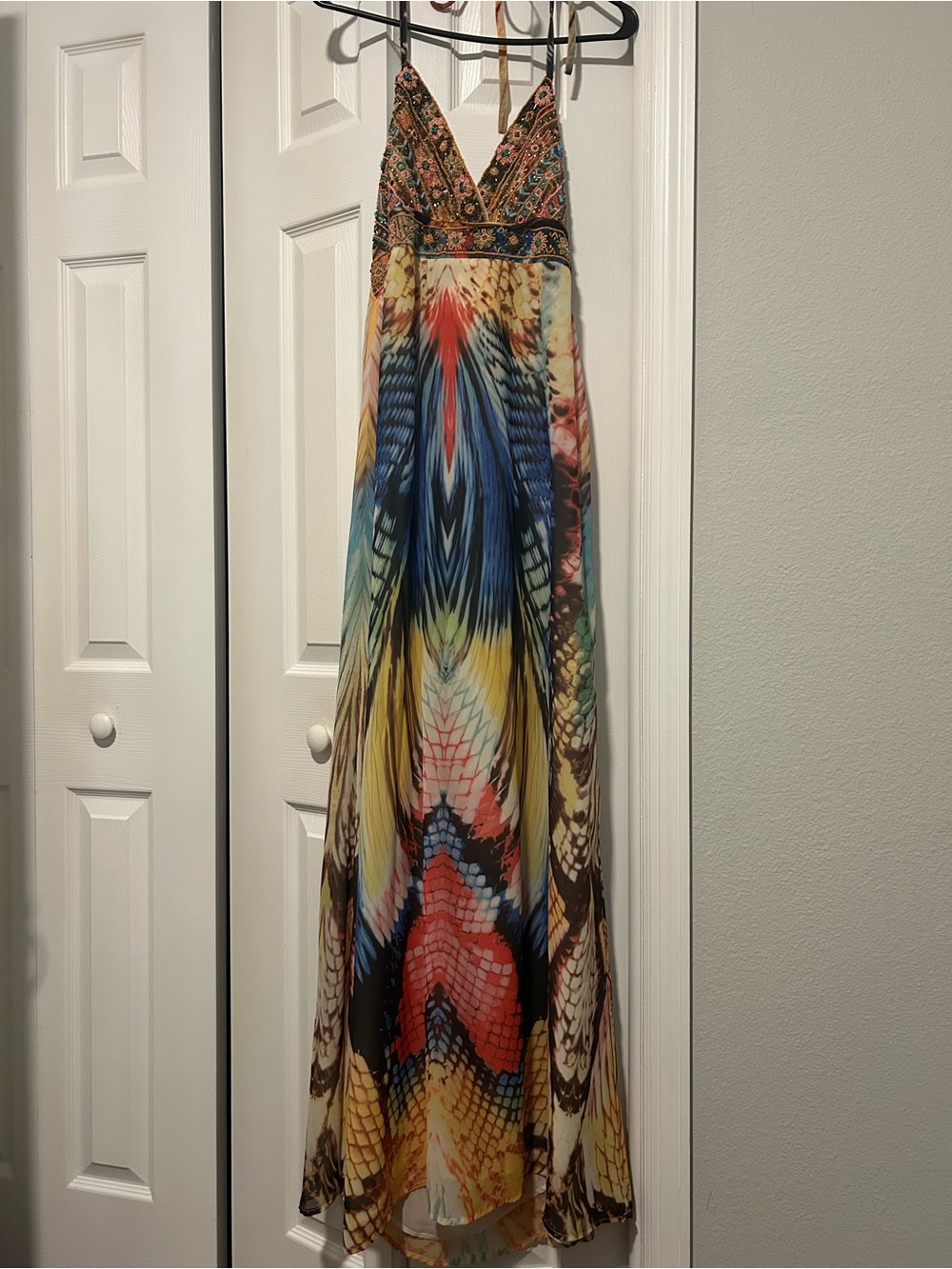 Boston Proper Multi-Color Printed Maxi Dress